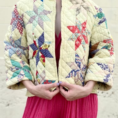 Dream A Little Dream Of Me Cropped Quilt Jacket