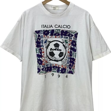 Vintage 1994 Lotto Italia Calcio Soccer T-Shirt XL