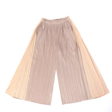 Pleats Please Two Tone Wide-Leg Pants