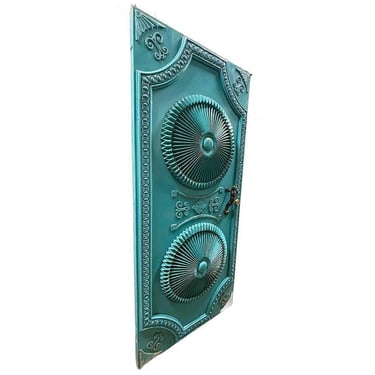 Mid-century Hollywood Regency Grand Turquoise Door w/ Custom Handles 