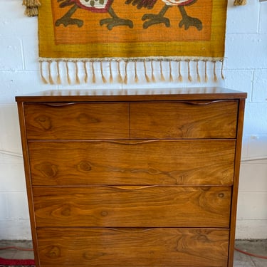 Mid Century Walnut Highboy Dresser by Harmony House