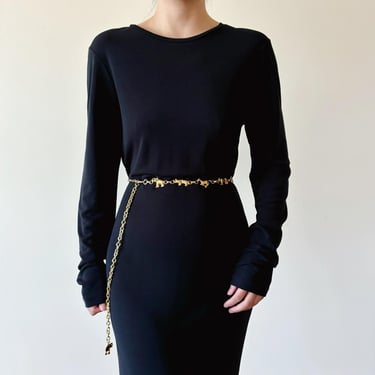 vintage dress Lauren Ralph Lauren maxi dress lbd little black dress pencil skirt cocktail evening dress party date night minimalist size S/M 