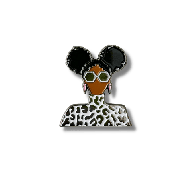 Cheetah Curl Enamel Pin