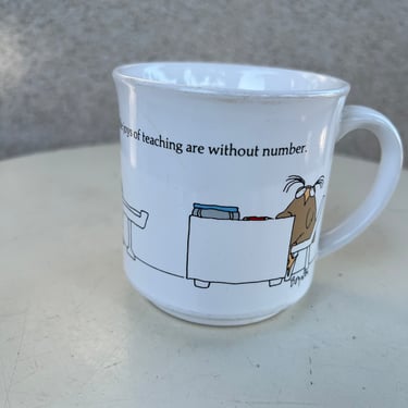Vintage coffee mug kitsch The little joys of teaching are without numbers by Recycled Paper Products Sandra Boynton 