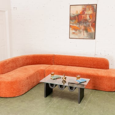 Carmen Burnt Orange Sectional Sofa