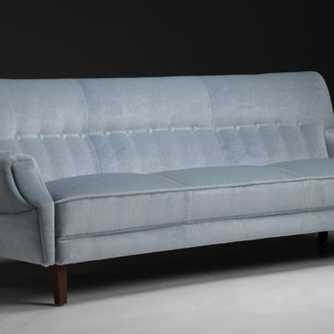 Modern Sofa in Rosemary Hallgarten Velvet