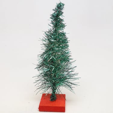 Antique 1950's Tinsel Christmas Tree,  Vintage Holiday Decor 