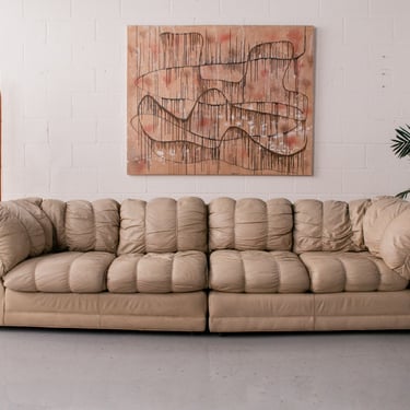 Leather 2-Piece Post Modern Sofa