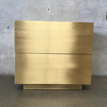 Brass Foiled Dresser / Nightstand / File Cabinet