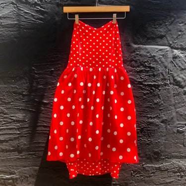 Red and White Polka Dot Dress\/ M