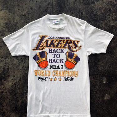 LAKERS 87-88 BACK TO BACK CHAMPIONSHIRT LARGE