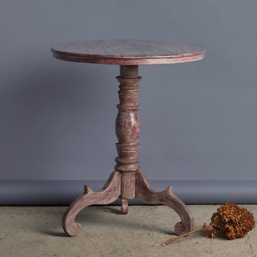 Red Dutch Colonial Candle Stand with White Wash