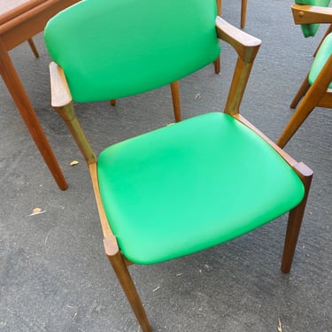 Kelly Green Walnut Chairs