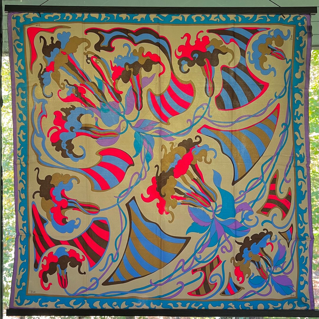 EMILIO PUCCI マスク ピンク PUCCI Printed Silk Twill Visor Emilio Pucci