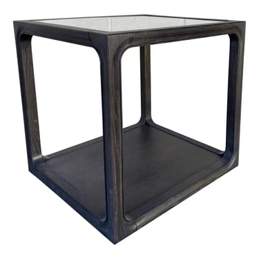 Modern Gray Stone Halen End Table