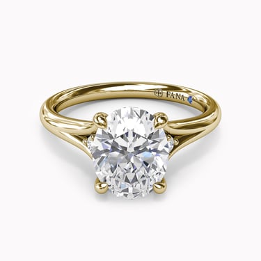 Split Shank &amp; Two Diamond Accents Engagement Ring Setting