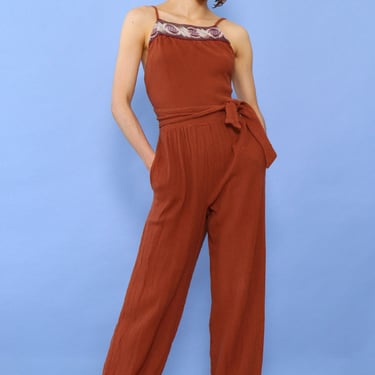 Jody Terracotta Wrap Jumpsuit XS/S