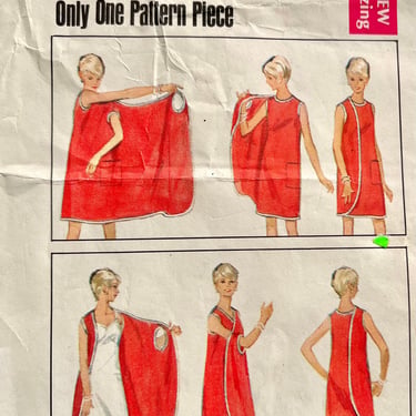 Vintage Sewing Pattern, One Piece, Wrap Around Dress, 2 | Gab About Vintage  - San Antonio, TX | ATTIC