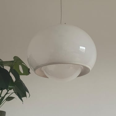 Very rare Meblo Guzzini Pendant Lamp / Vintage White Ceiling Lamp / Mid-Century Modern Lighting / Home Decor / Italy / 1970s 