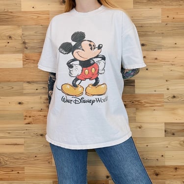 Vintage Walt Disney World Mickey Mouse Tee Shirt T-Shirt 