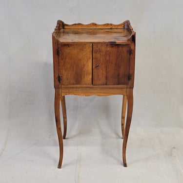 Antique 19th Century French Louis XV Style Walnut and Cherry Table De Chevet (Bedside Table)