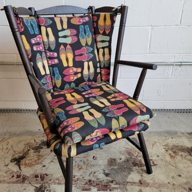 Whimsical Upholstered Shoe Chair