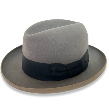 Vintage 1940s/1950s ADAM "Duro Weight" Homburg Fedora ~ size 7 1/2 ~ Kettle Curl ~ Hat 