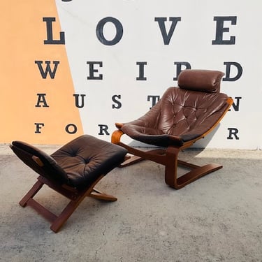 Kroken Leather Chair and Ottoman