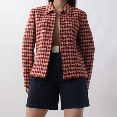 Vintage Wool/Alpaca Houndstooth Jacket