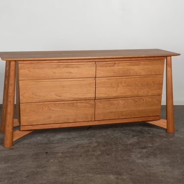 Sunrise Modern Dresser | 6 Drawer Dresser | Handmade Solid Wood Dresser | Chest of Drawers | Bedroom Furniture | Living Room Storage 