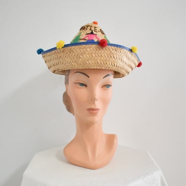 1960s Myrtle Beach Souvenir Straw Hat 