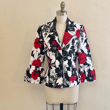 vintage victor costa floral beaded jacket 