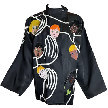 1980s Jean-Charles de Castelbajac Unique Hands &amp; Faces Jacket