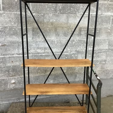 Stylish Wood &amp; Steel Shelf (Seattle)