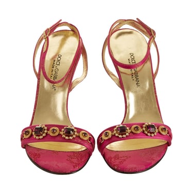 Dolce &amp; Gabbana Pink Jewel Heels