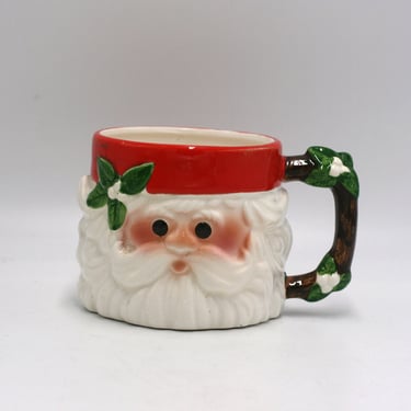 vintage Fitz and Floyd santa mug 1976 