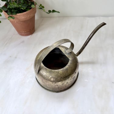 Vintage Brass Watering Can Antique Watering Can Modern Vintage Home Indoor Gardening Houseplants Copper Decor Canister Pitcher Metal 