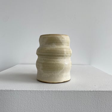 handmade natural white ceramic vase 