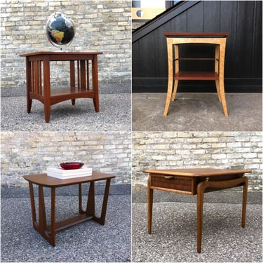 Top Left: Ethan Allen Arts &amp; Crafts Style Accent Table 