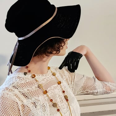 Boho Beauty Floppy Hat, Patchwork Flower, Blue Denim, | Gab  display picture 1