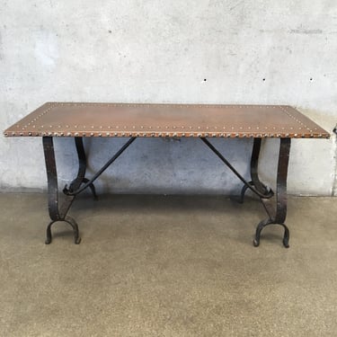 Monterey Furniture Early Copper Top - Wrought Iron Base Table #2