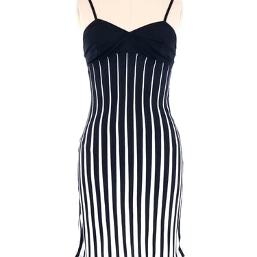 Gianfranco Ferre Striped Bustier Dress