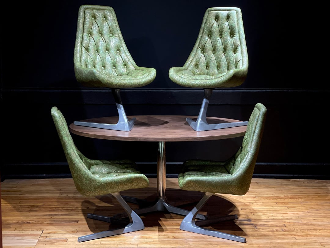 Chromcraft dining chairs cheap