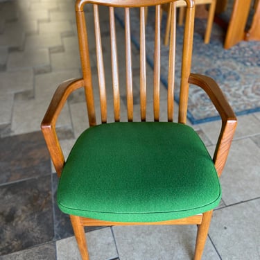 Danish Teak Slat Back Chair by Benny Linden