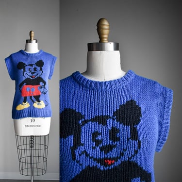 Vintage Mickey Mouse Knit Sweater Vest 