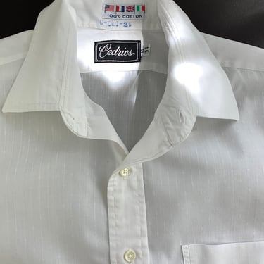 1960's Dress Shirt - Crisp 100% Cotton - CEDRIC'S of Minneapolis - Beautiful Details -  Men's Size Medium 15  34 