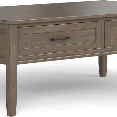 Ela Solis Wood 48" Lift Top Coffee Table in Smoky Brown FFW258-668