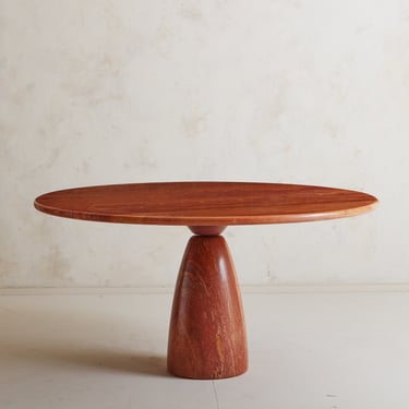 ‘Finale 1790’ Dining Table in Red Travertine by Peter Draenert, Germany 1970s