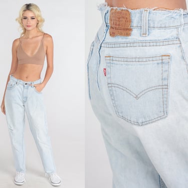 Levis 560 Jeans 90s Stone Wash Ripped Distressed Jeans Mid