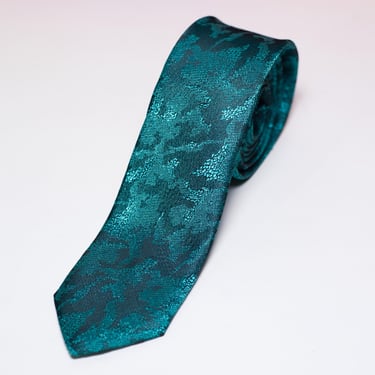 Vintage 1980s Green Skinny Necktie 